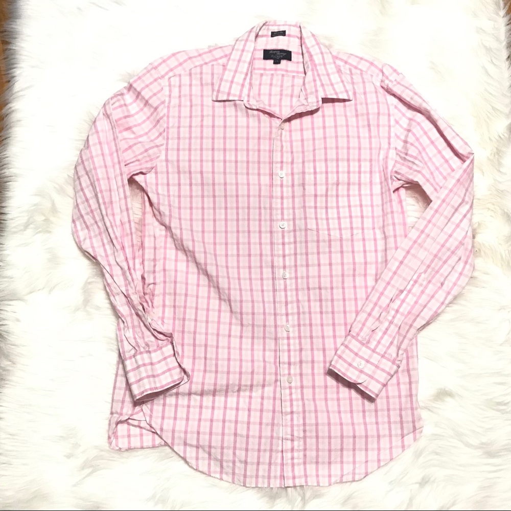 J.Crew Thompson Shirtings Pink Gingham Shirt